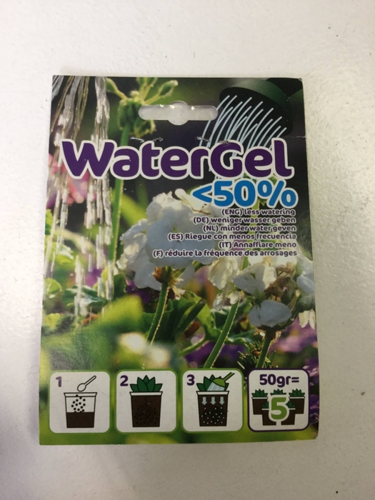 WATERGEL HEADERCARD 50GR FOR 4L (DRY)