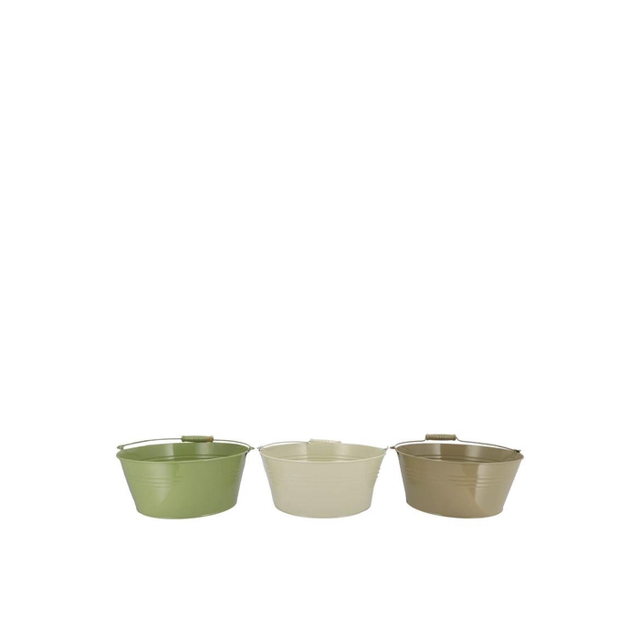 <h4>Zinc Summer Green Mix Basic Bowl Ass 16x8x13cm</h4>