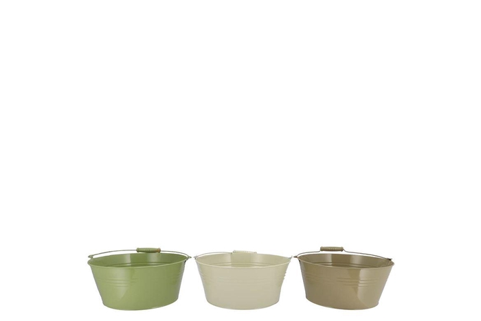 <h4>Zinc Summer Green Mix Basic Bowl Ass 16x8x13cm</h4>