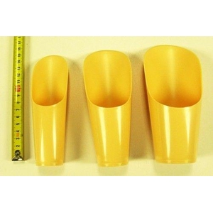 scoops plastic, 170mm., 3 pcs per set.