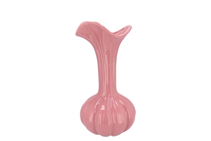 <h4>Mia Pink Vase Garlic 16x16x33cm</h4>