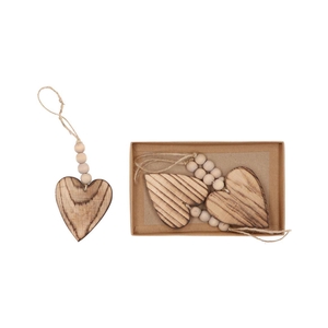 Fee Naturel Hanger Heart 8x8cm P/4