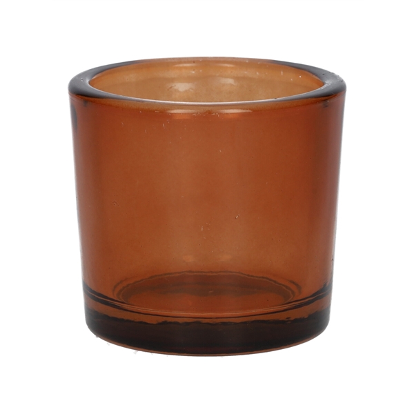 <h4>Candle holder Espen1 d6.5xh6 brown\\terra transparent</h4>