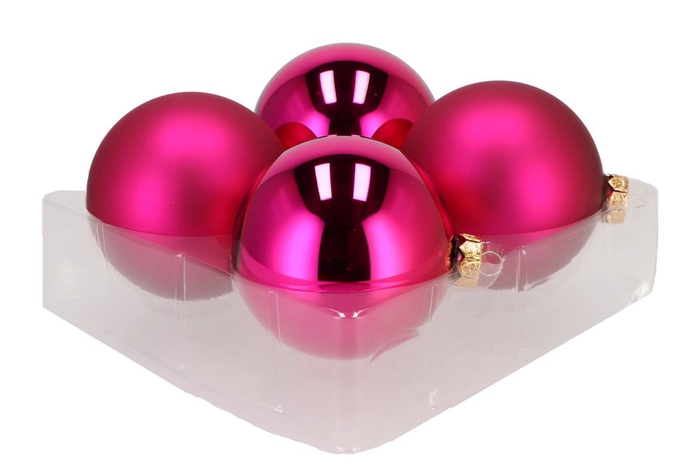 <h4>Glass Ball Fuchsia 100mm P/4</h4>