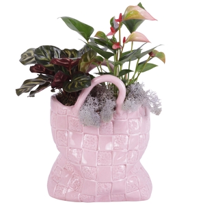 Yearround Arr. Indoor Ceramic Designer Handbag Pink Ø17cm 2PP