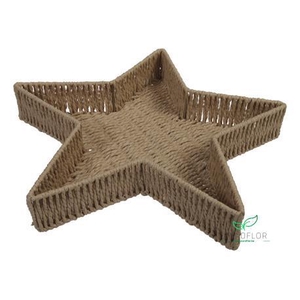 PAPER STAR TRAY NATURAL 42X6CM