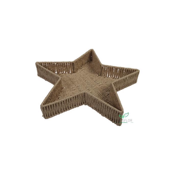 <h4>PAPER STAR TRAY NATURAL 42X6CM</h4>