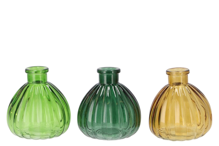 Karakum Forest Green Glass Bottle 9x9x10cm