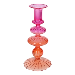 DF02-721060900 - Candle holder Aviance6 d5.5/9xh19 pink/orange