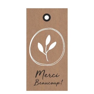 Labels Kaart 5*10cm x20 Merci