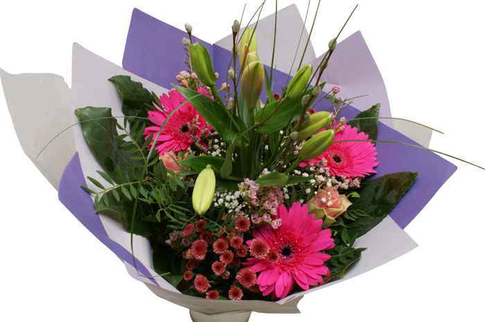 <h4>Boeket bamboo lila papieren hoes</h4>