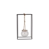 Polly Black Metal Rack 1 Glass Hanging 15x8x25cm