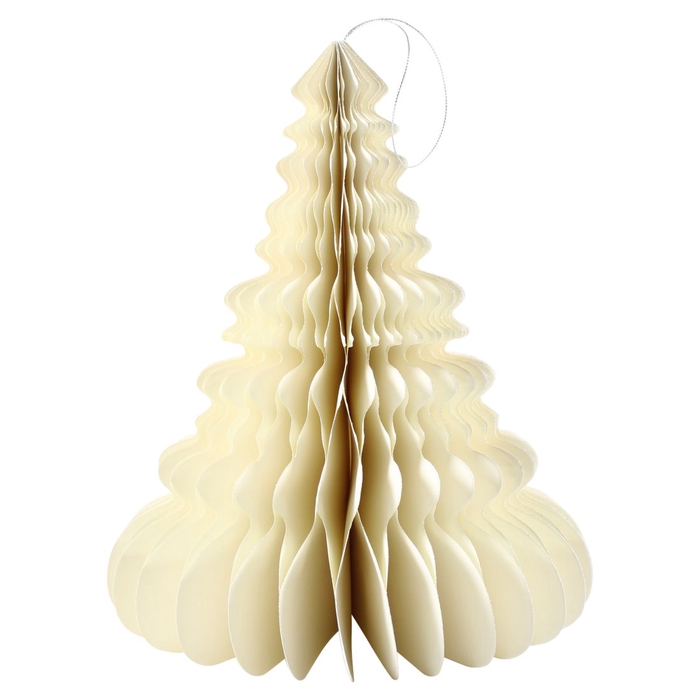 <h4>DF12-PH-10235 - Paper x-mas tree 32cm white/silver</h4>