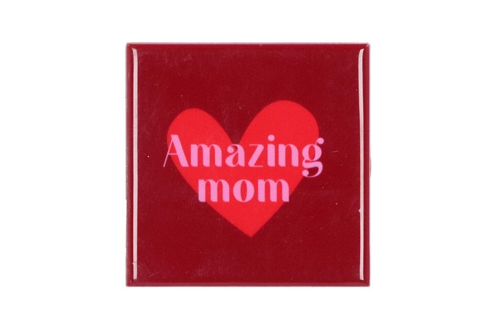 Tile Amazing Mom Red 10x10x1cm