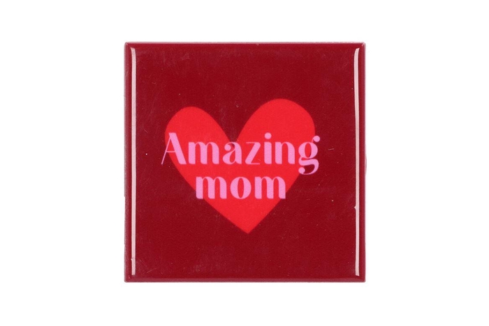 Tile Amazing Mom Red 10x10x1cm
