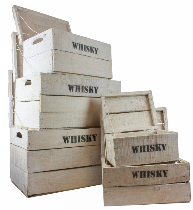 <h4>Set whiskey kisten wit (set van 5)</h4>