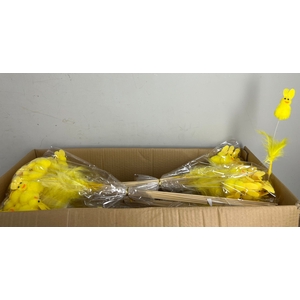 Stick Rabbit+Feather Yellow