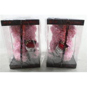 25cm Beer L. Roze Boeket