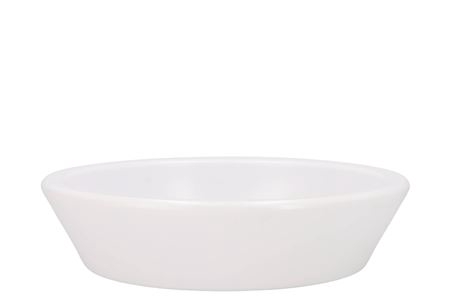 <h4>Ceramic Bowl Matt White Low Round 25x6cm</h4>