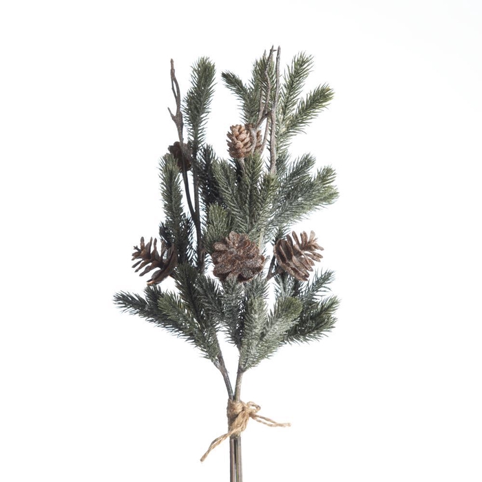 <h4>AF Pine/Cone Bun Frosted L40cm</h4>