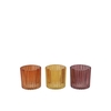 Roman Autumn Spices Mix Glass Candle Holder Ass 8x8x8cm