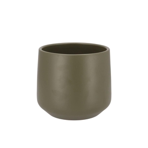 Ceramic Capers Green Matt Pot Berlin 16x14,5cm