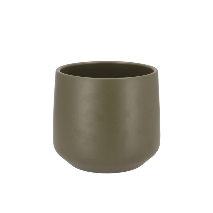 <h4>Ceramic Capers Green Matt Pot Berlin 16x14,5cm</h4>