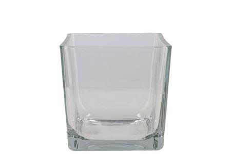 <h4>Glass Cube Vase Knyst H17x14x14cm</h4>
