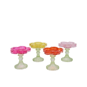 Bicolore Orange T-light Bloom Clear Ass 12x12cm