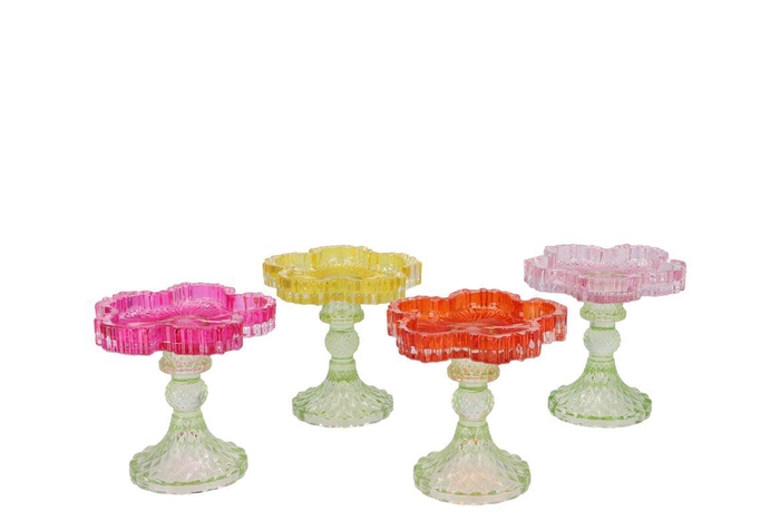 <h4>Bicolore Orange T-light Bloom Clear Ass 12x12cm</h4>