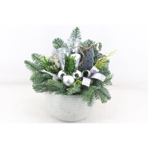 arr5 Kerst PL - Bolpot ribbel zilver