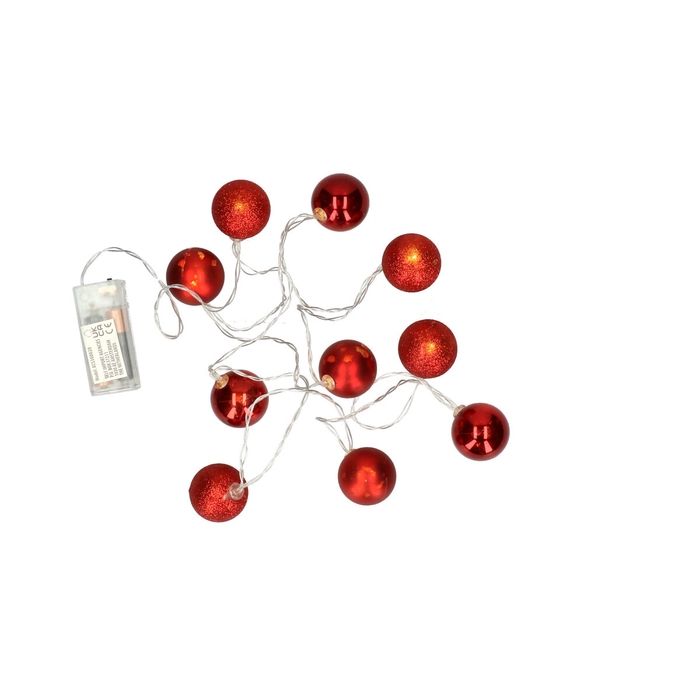 <h4>Christmas LED garland ball 40mm 10L 2m</h4>