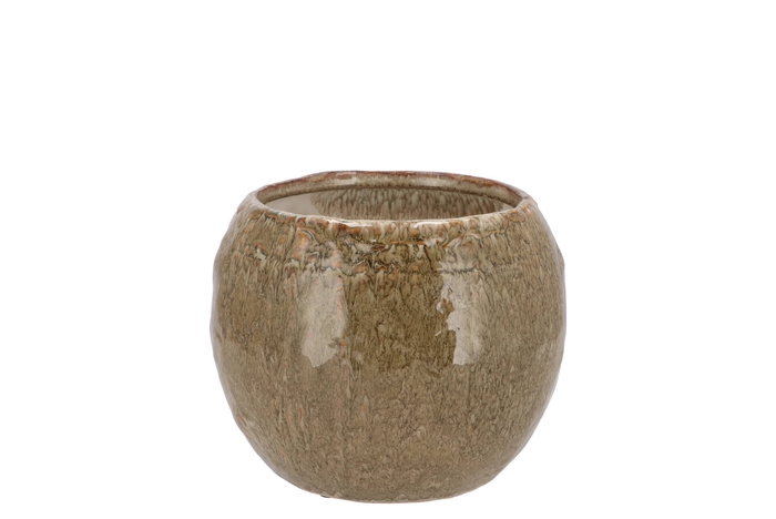 Iron Stone Sand Ball Pot 14x14x10cm