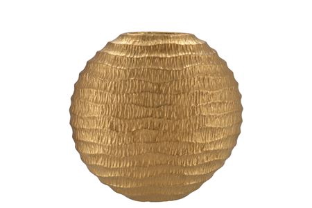 <h4>Inga Jada Gold Oval Vase Wave 31x12x30cm</h4>