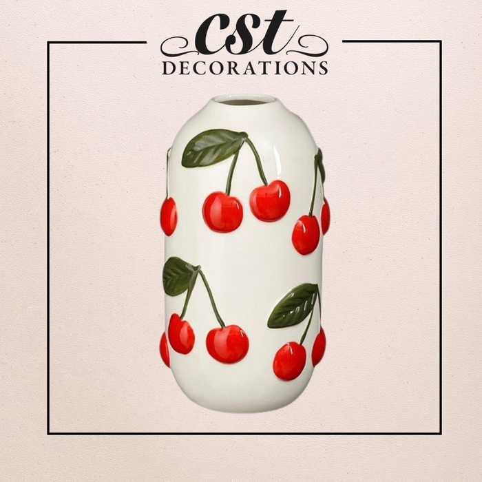 Ceramics Cherries vase d11*22cm