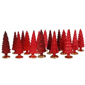 Twinkle Jolly Red Mix Glass Tree Matt Ass 10x35cm