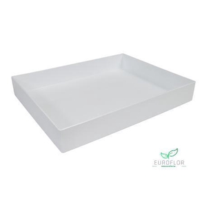 MELAMINE TRAY WHITE SHINY 43,5X34,5X6CM