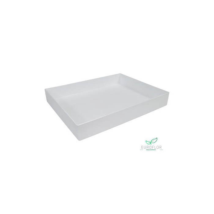 <h4>MELAMINE TRAY WHITE SHINY 43,5X34,5X6CM</h4>