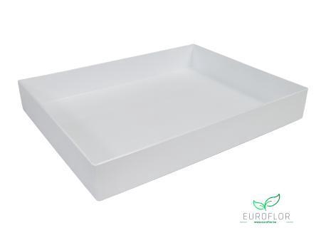 MELAMINE TRAY WHITE SHINY 43,5X34,5X6CM