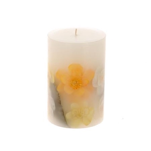 Candle Dried Flowers H15d10