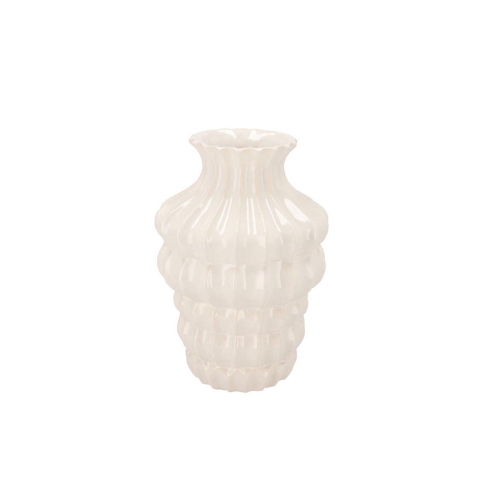 <h4>Dunja White Vase 16x16x20cm</h4>