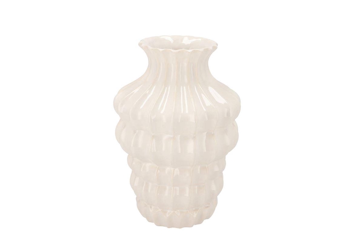 <h4>Dunja White Vase 16x16x20cm Nm</h4>