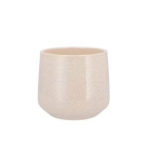 Ceramic Beige Stone Pot Berlin 13cm