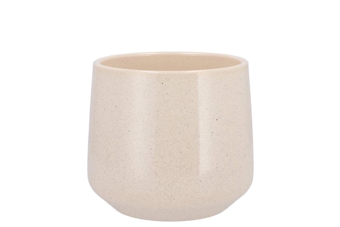 <h4>Ceramic Beige Stone Pot Berlin 13cm</h4>