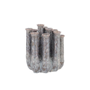 Inga Jahra Grey Vase Tube Active Glaze 20x16x24cm