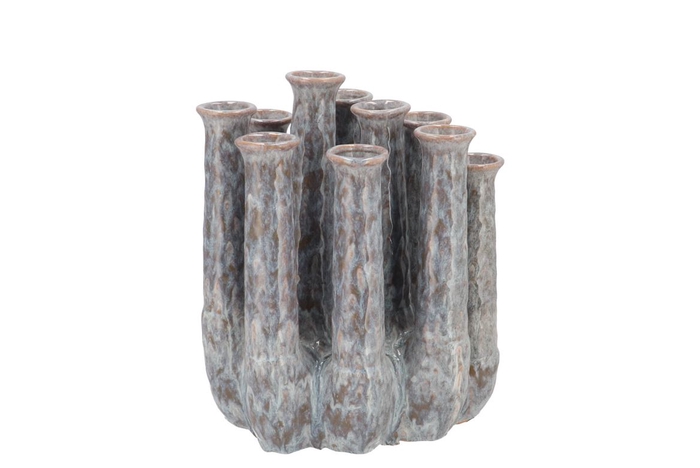 <h4>Inga Jahra Grey Vase Tube Active Glaze 20x16x24cm Nm</h4>