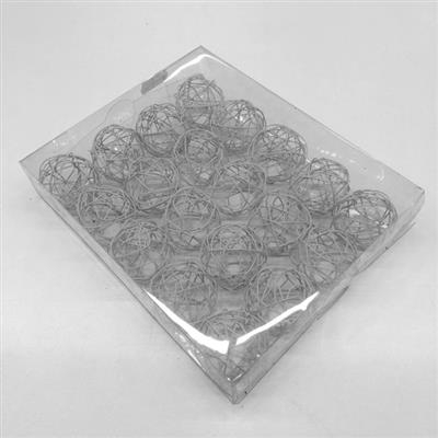<h4>WIREBALL DROOGBL BEWERKT H% WIREBALL WHITE Ø 6 CM (X10)</h4>