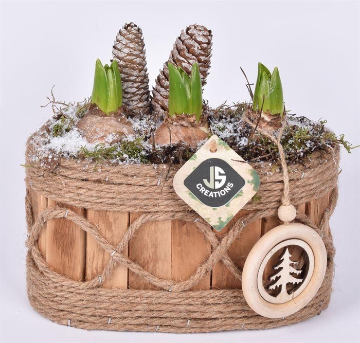 <h4>Hout ovaal met touw 21x11.5cm</h4>