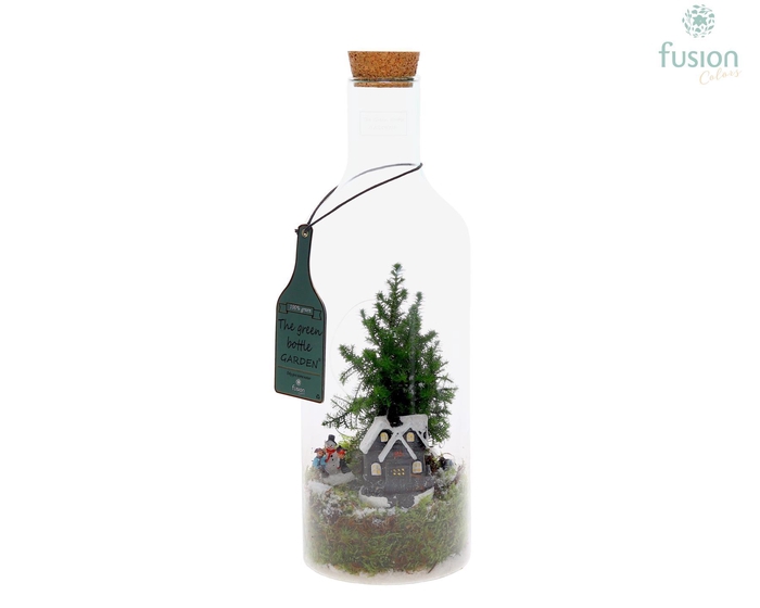 <h4>Green Bottlefles M met Chamaecyparis</h4>