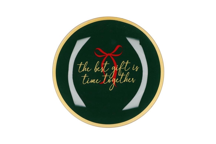 Plate Round The Best Gift 18x18x2cm